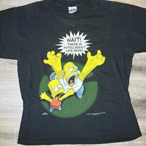 Vintage 98’ The Simpson Shirt Theres Intelligent Life Here Shirt